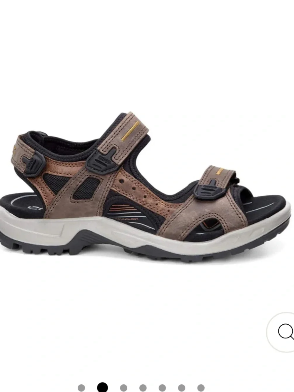 ECCO Mens Yucatan Leather Strap Sport Sandals, Brown, Sz 42 (9.5)